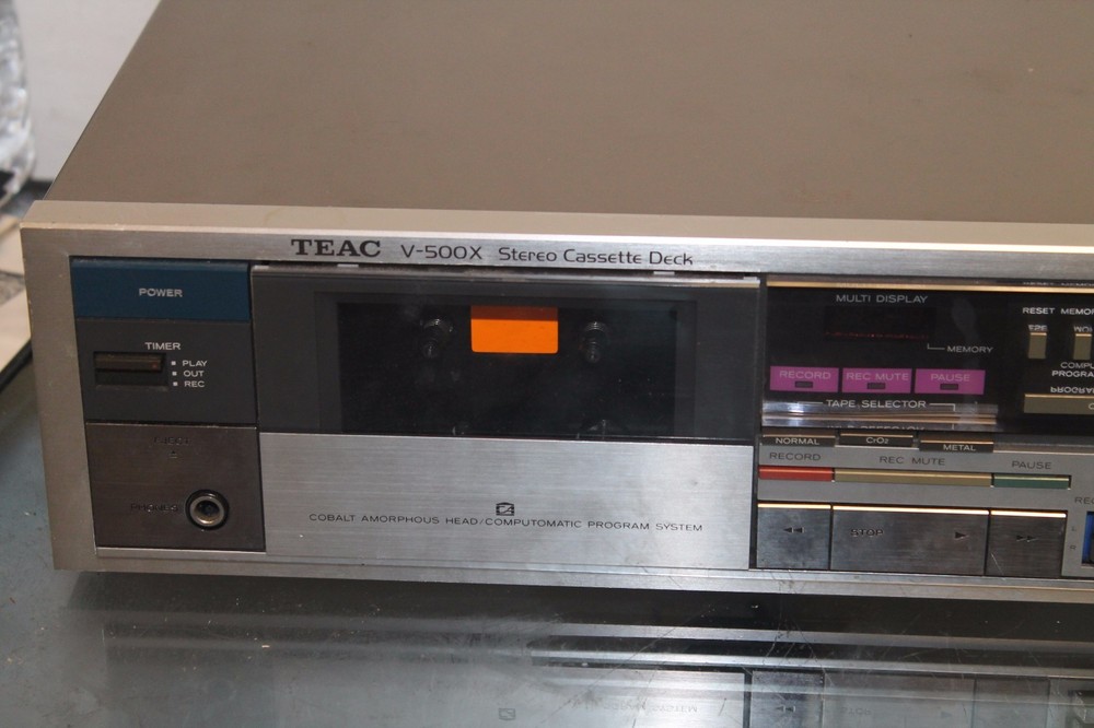 Teac V-500X Cobalt Amorphous Head Computomatic System Stereo Cassette Deck