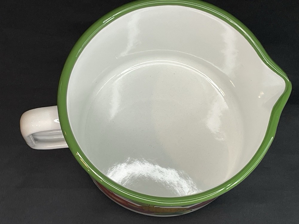 Vintage Enamelware 3 Cup Pitcher Made In Yugoslavia