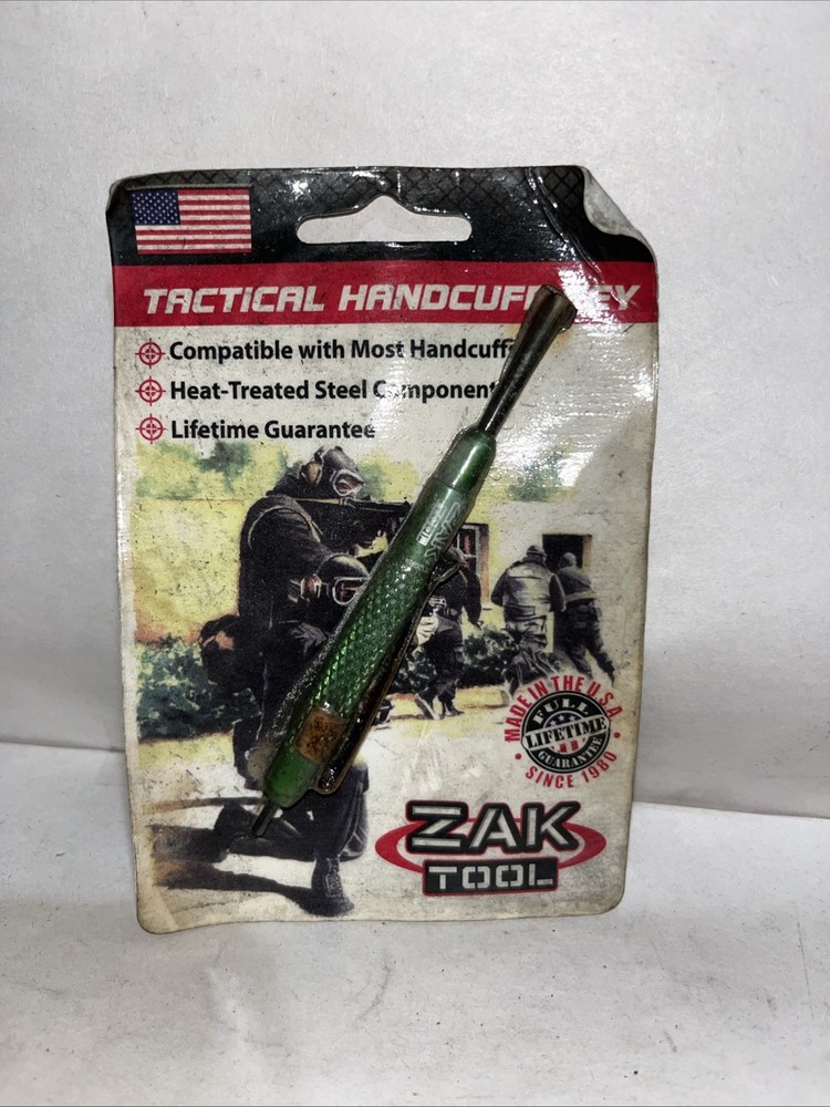 Zak Tool Green Handcuff Key With Defects And Rust