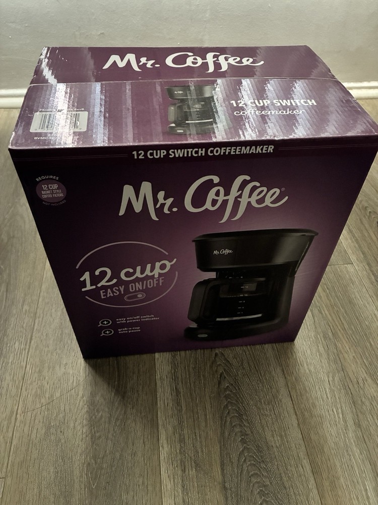 Mr. Coffee 12 Cup Switch Coffee Maker Black New