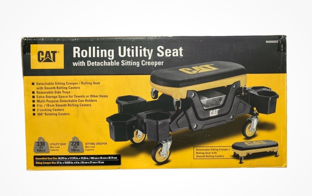 CAT Rolling Utility Seat with Detachable Sitting Creeper