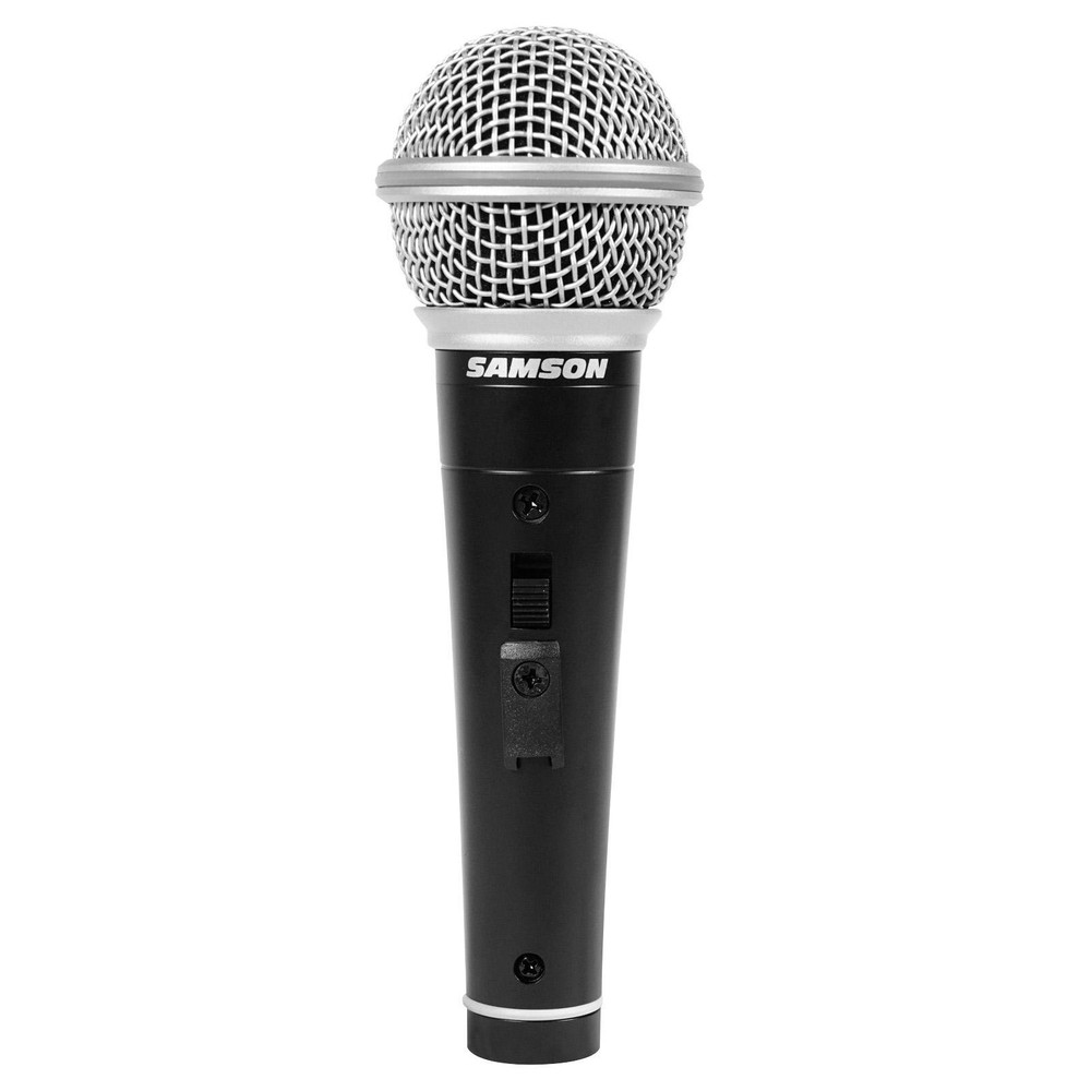 Samson M10 Dynamic Vocal Handheld Microphone Mic w Boom Stands Cables 3 Pack