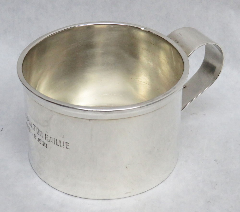 VINTAGE WHITING SILVER CO. STERLING SILVER COFFEE CUP / MUG