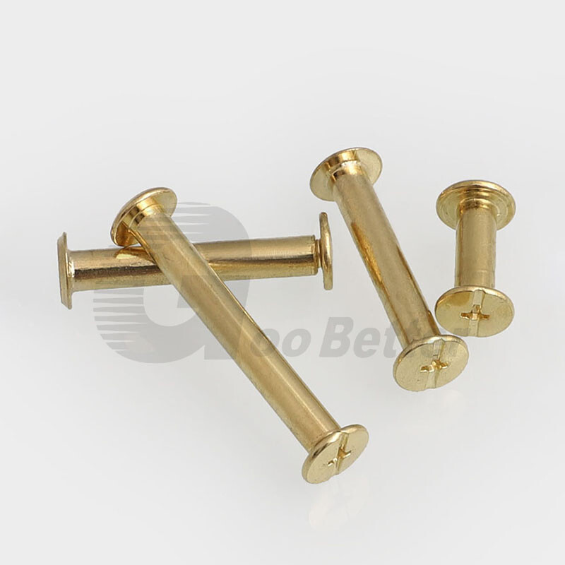 M5 Belt Screws Chicago Screws Leather Craft Stud Bind Rivet Copper Plating