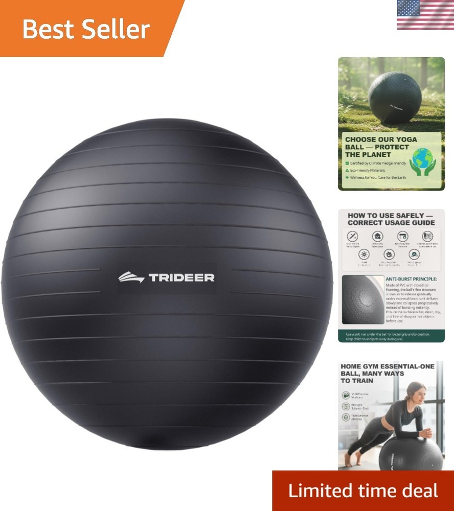 Versatile Exercise Ball with Quick Pump – Perfect for Core Strength & Stability