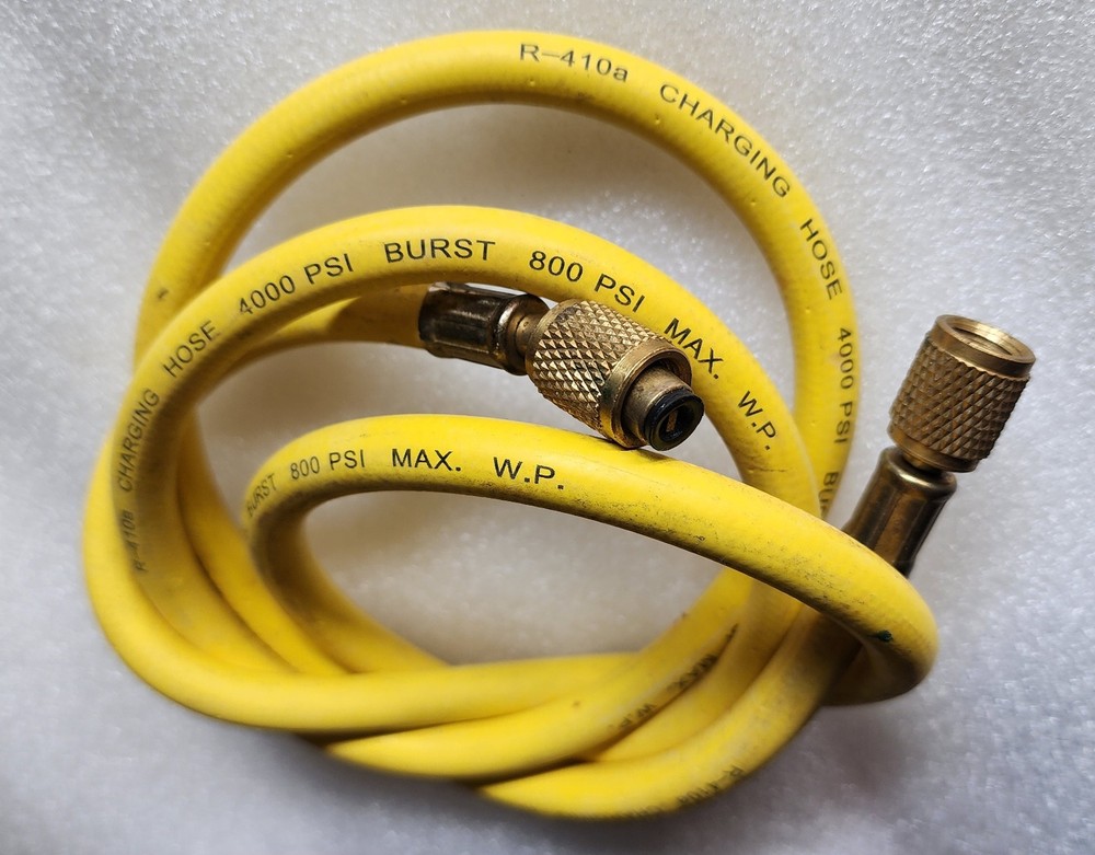 R-410A 4000PSI BURST 800PSI MAX YELLOW CHARGING HOSE *