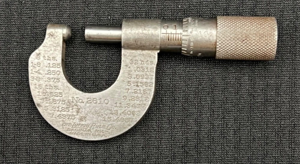 Vintage Lufkin 2610 Half-Inch Tubing Micrometer