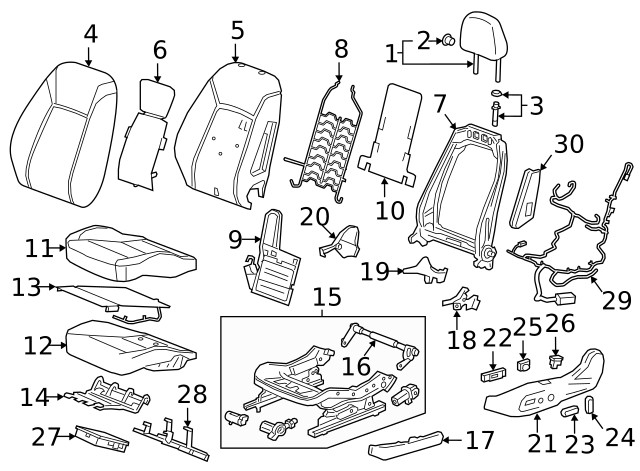 Genuine GM Headrest 39157595