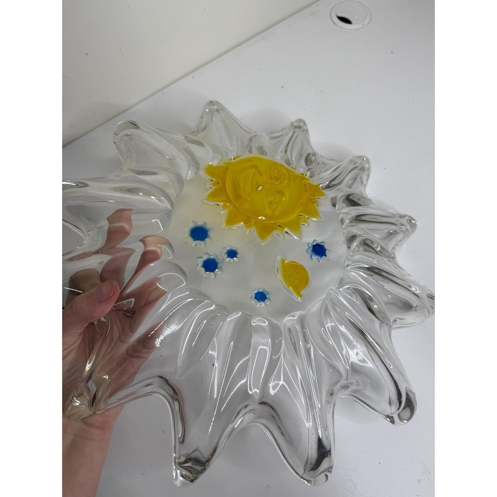 Studio Nova Art Glass Serving Tray Solar Eclipse 14.5 WALTHER Germany