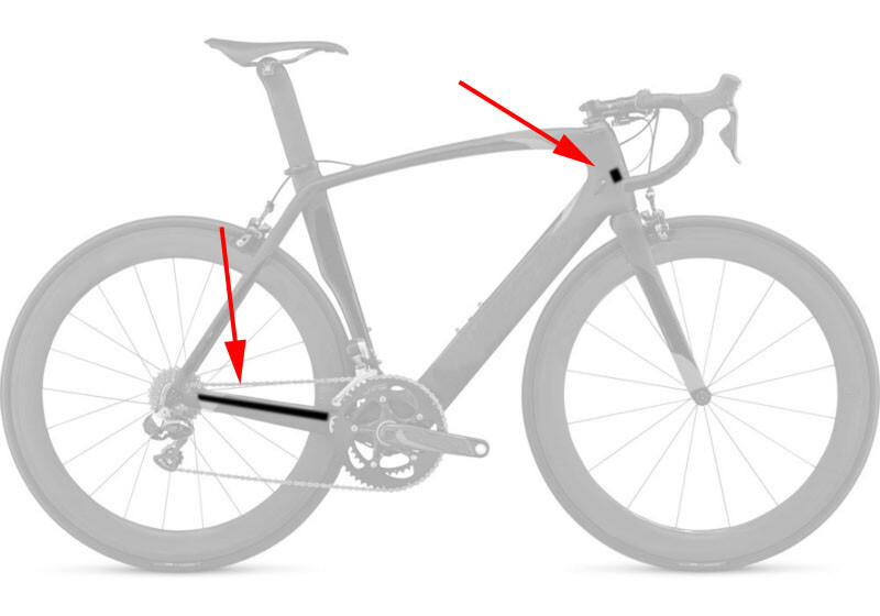 Carbon Fiber Bicycle Chainstay Protector + 2 Frame Patches - Glossy Wet White 🚲
