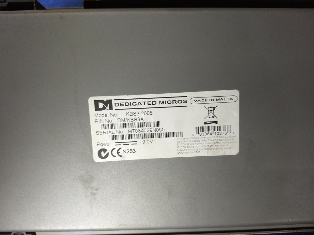 Dedicated Micros KBS3-2005 Keyboard