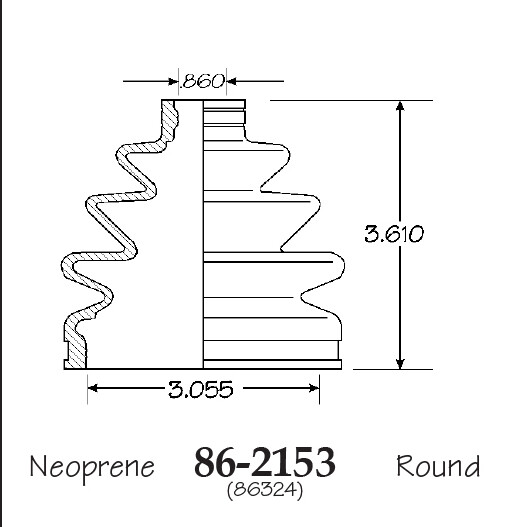 Inner & Outer CV Axle Boot for Mitsubishi Eclipse AWD Front 1990-1994 A/T