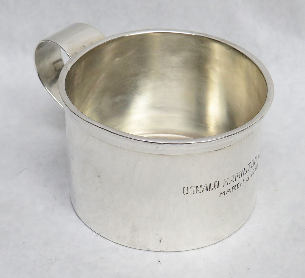 VINTAGE WHITING SILVER CO. STERLING SILVER COFFEE CUP / MUG