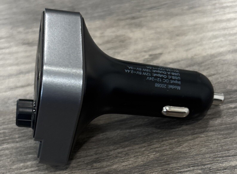 Just Wireless Hands Free Bluetooth FM Transmitter w/ USB-C & USB-A Charging Port