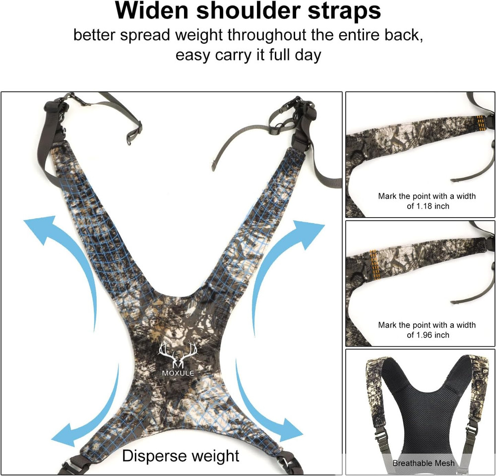 Binocular Harness Chest Pack: Waterproof Bino Case with Rangefinder Pocket for B