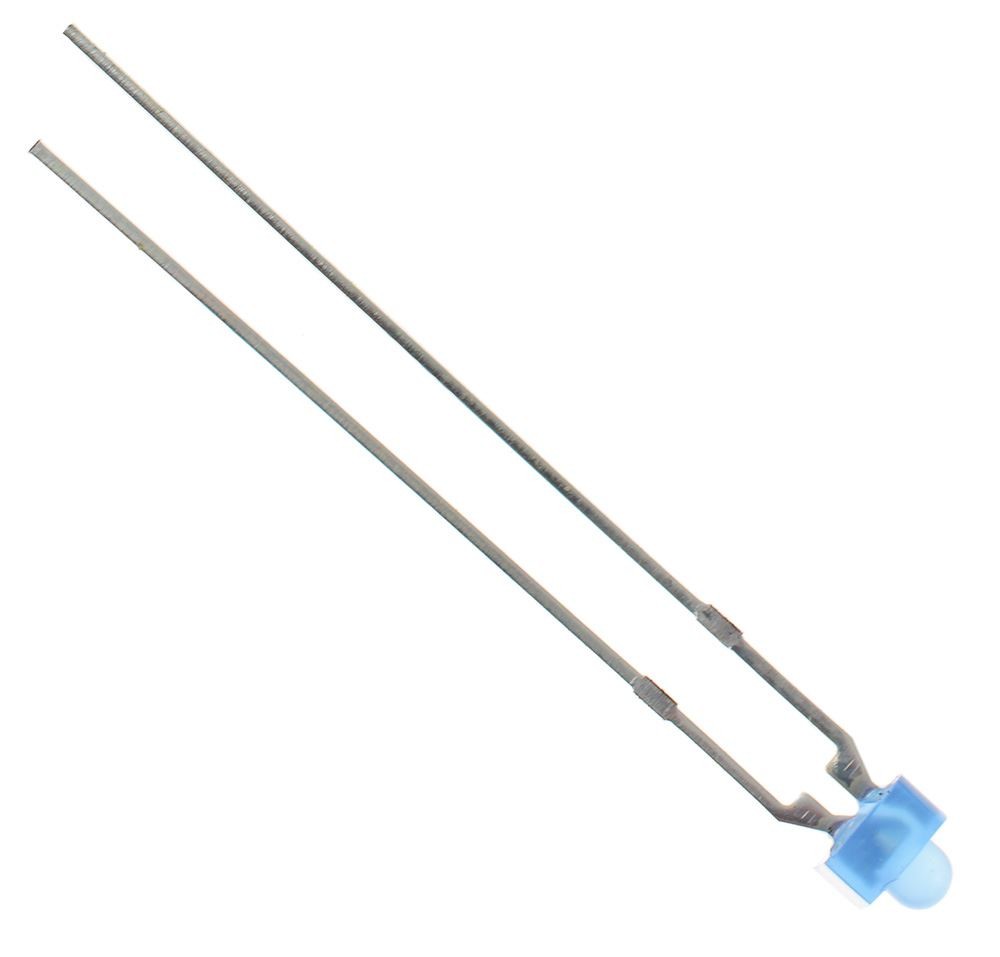 100 x Blue 1.8mm LED Diffused 200mcd 50°