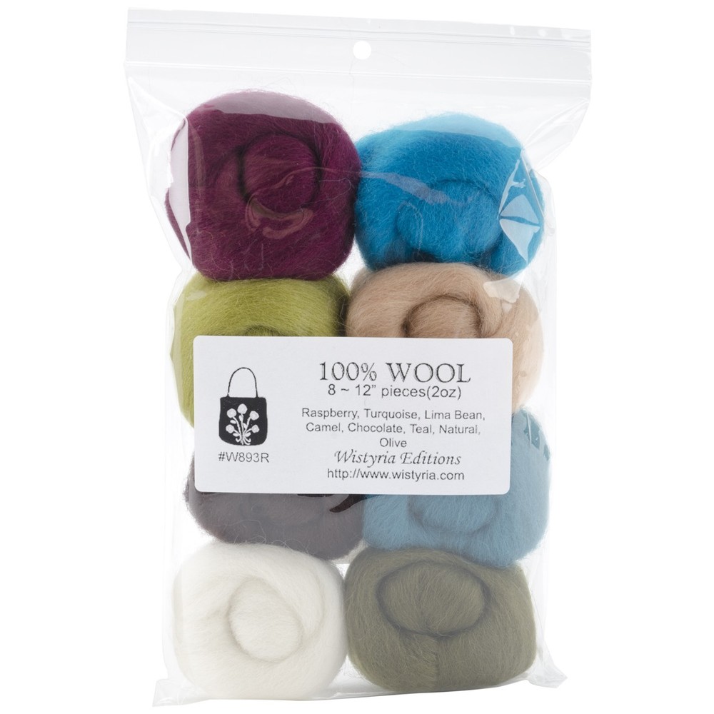 Wool Roving 12" .25oz 8/Pkg Chic