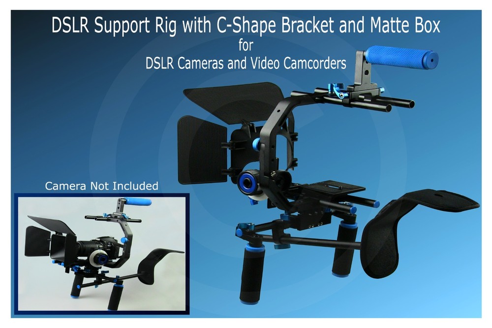 DSLR Support Rig with C-Shape Follow Focus & Matte Box