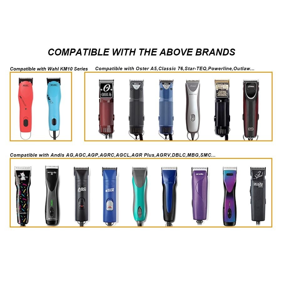 Detachable Ceramic Blade Set for Andis & Oster Clippers