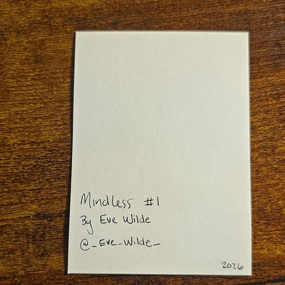 Mindless #1 Abstract Original Drawing - Mixed Media ACEO