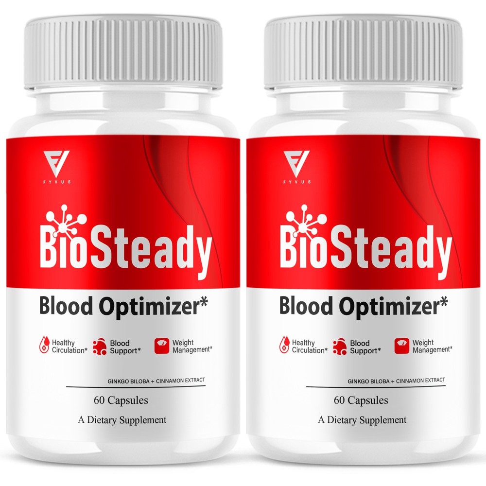 (2 Pack) BioSteady Blood Optimizer, Bio Steady Advanced Formula (120 Capsules)