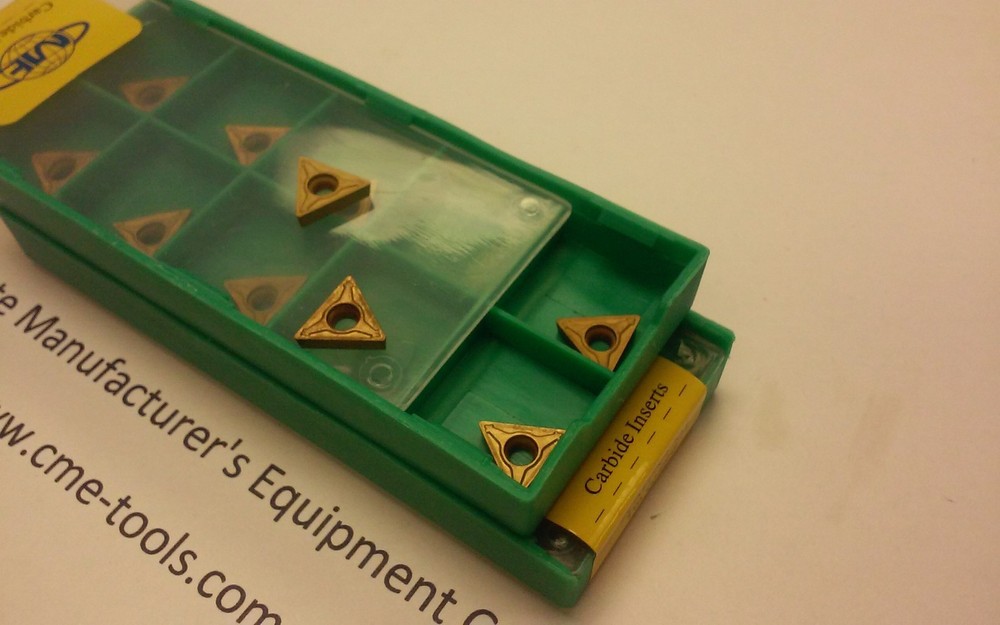 20pcs TCMT2(1.5)1 Tin coated carbide inserts for 3/8"&smaller index tool bits