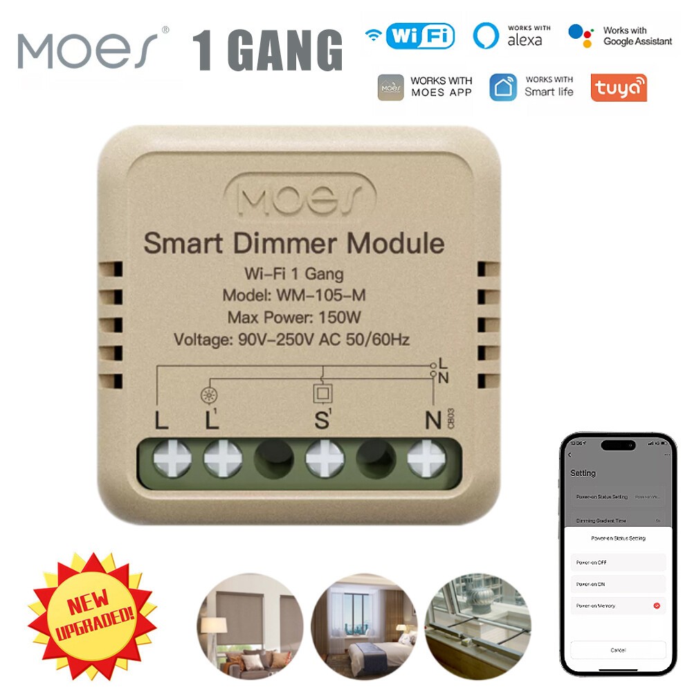 1-20X WiFi Smart Wall Light Dimmer Switch Module 3Way Alexa Google APP Timer