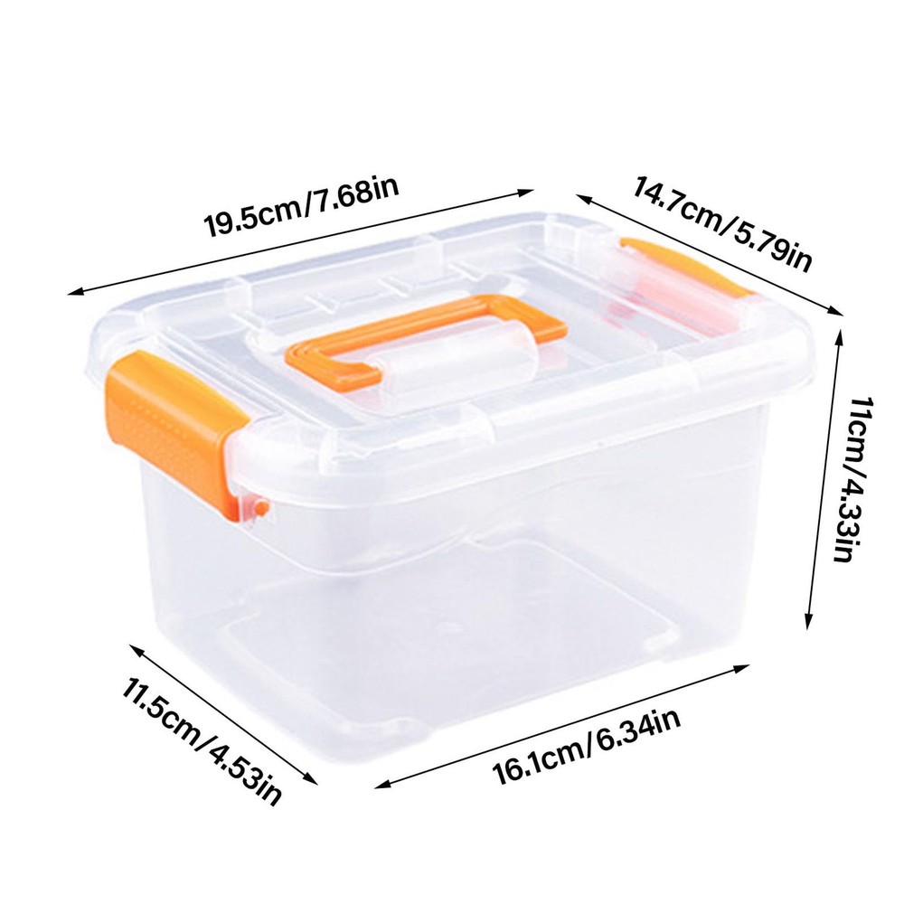 Clear Plastic Storage Bins with Latching Lid, Stackable Closet Organizer Cont...