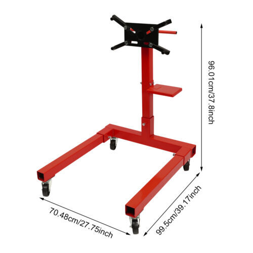 Rotating Engine Stand 360° Adjustable Head 1,250 lb Capacity Red