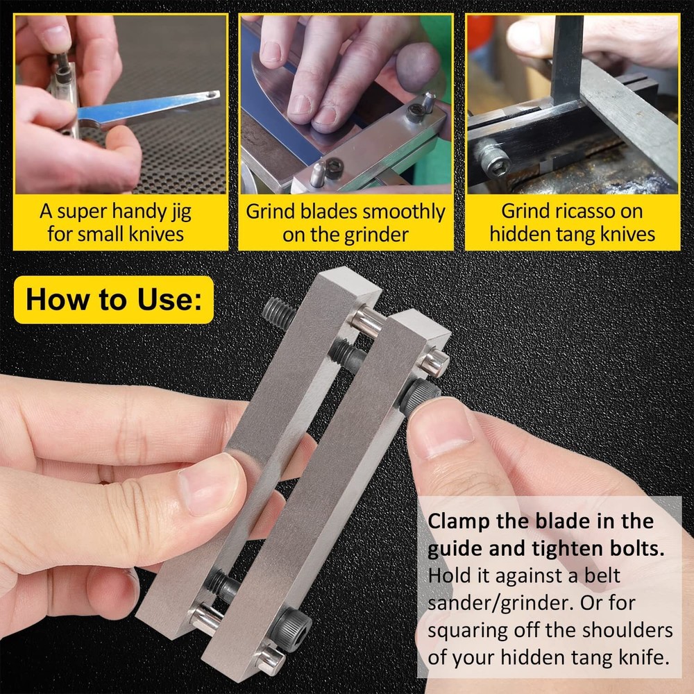 Hardened File Guide With Carbide Surface For Bladesmiths Knife Making Tool