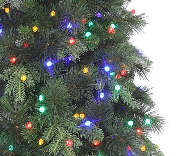 9 Foot Pre-Lit Multi-Colored LED Artificial Christmas Tree