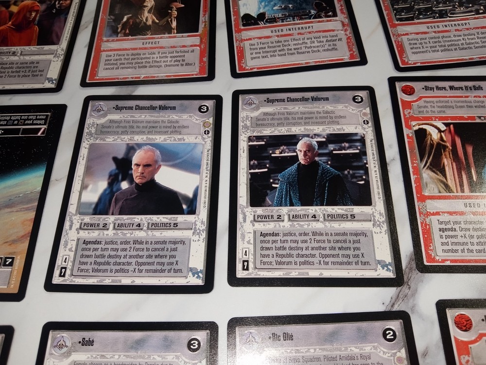 Star Wars CCG Coruscant Complete Set (Base + Rules + Checklists + All AIs) READ