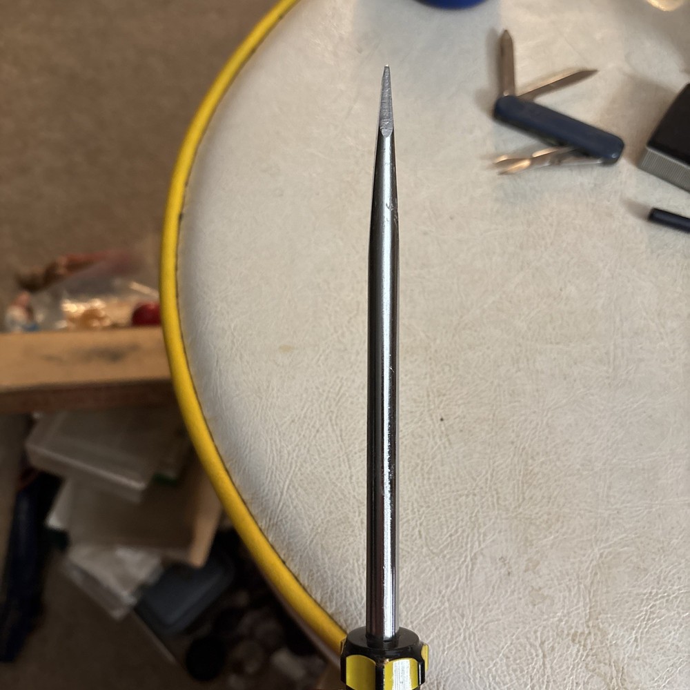 Yellow And Black Handled Flathead Screwdriver 9.5”