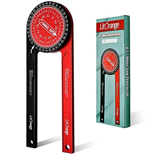 Aluminum Miter Saw Protractor Plus | 8.7-Inch Angle Finder Featuring 1 Pack