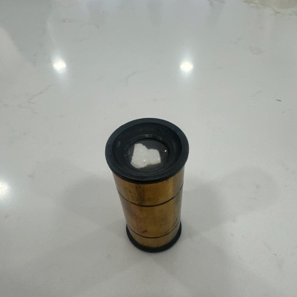 Antique Brass Microscope Objective Lens Original Pre-1930