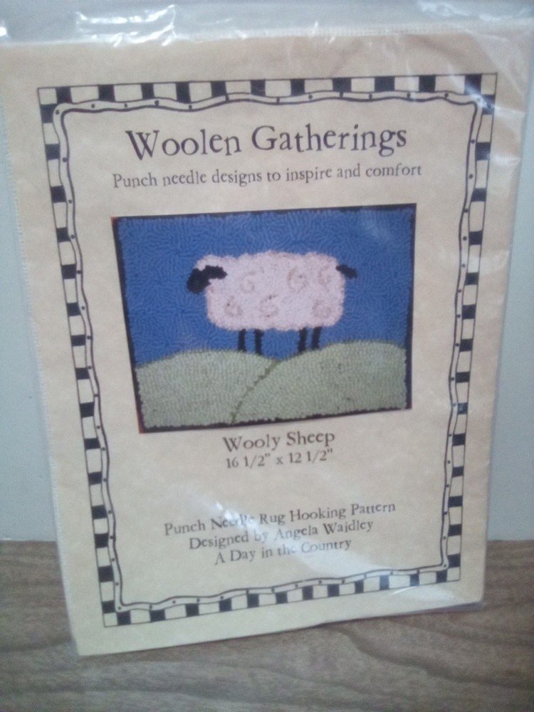 Woolen Gatherings  Wooly Sheep Punch Needle Pattern & Material