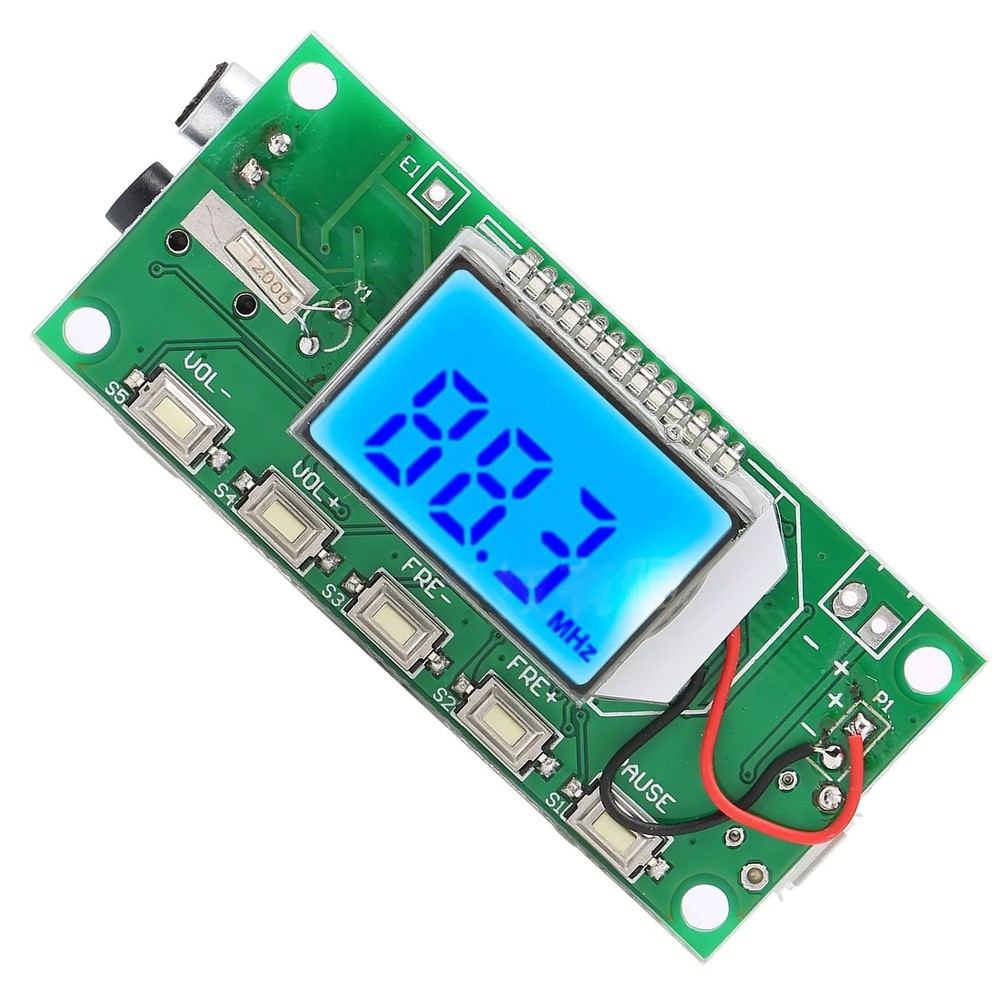 1PC FM Radio Transmitter Module W/LCD Display 3-5V Serial AT Command Support