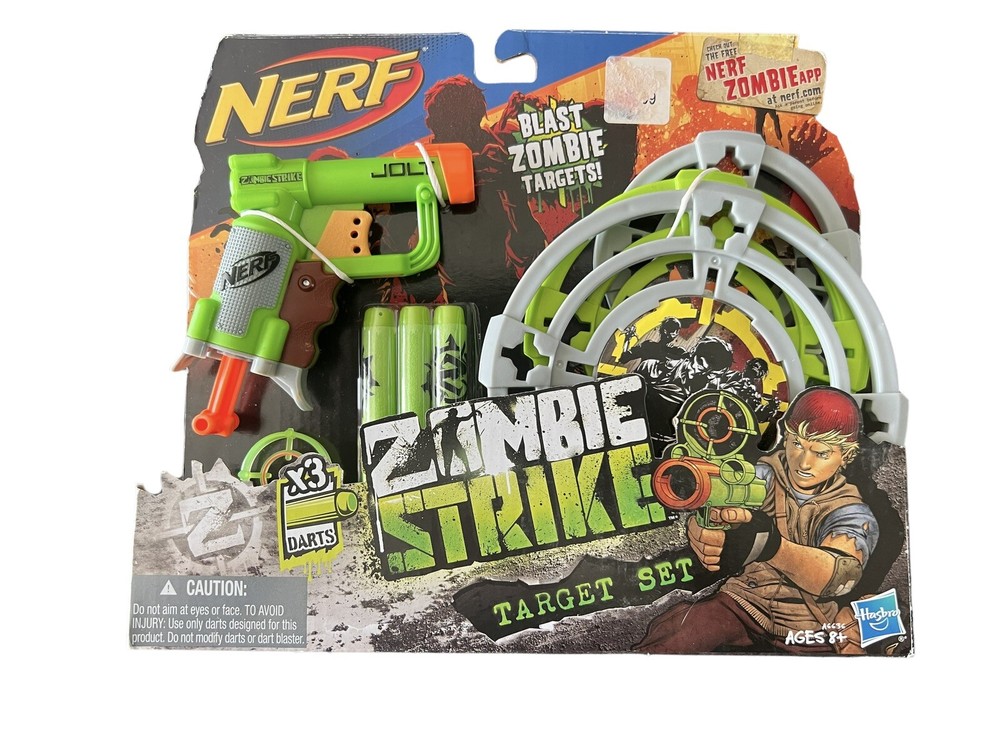 New Hasbro Nerf Zombie Stike Target set 8 Piece Set BNIB