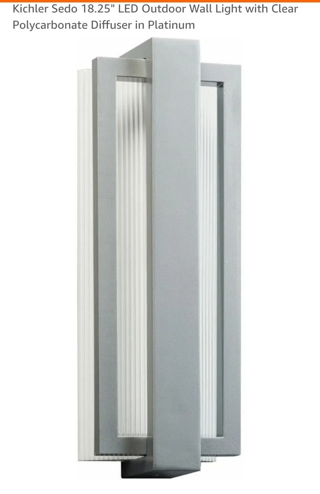 Kichler 94934 PL Platinum Clear Polycarbonate Diffuser