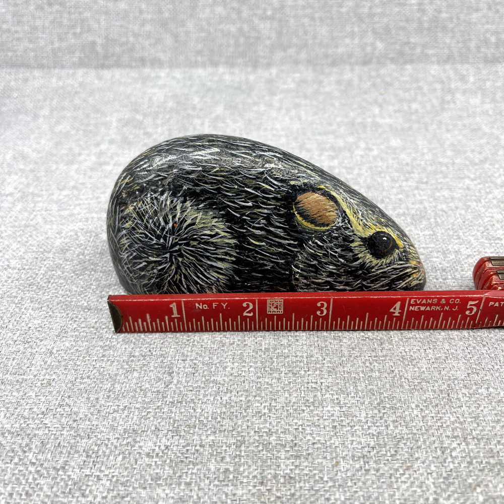 painted rock mouse hand painted realistic felt bottom