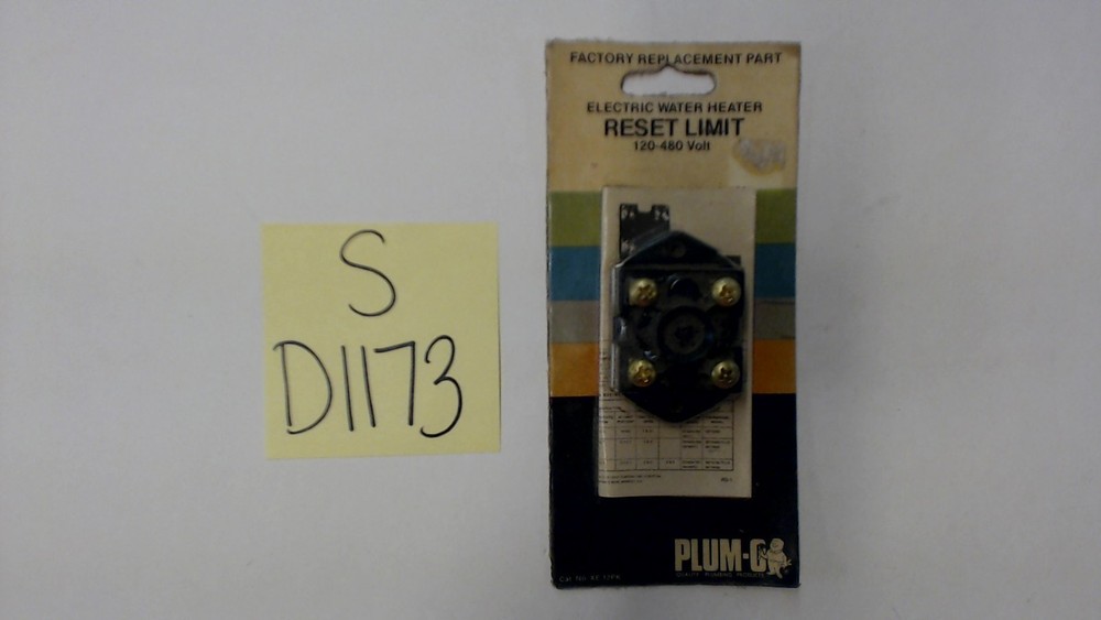 Electric Water Heater REset Limit 120-480 volt
