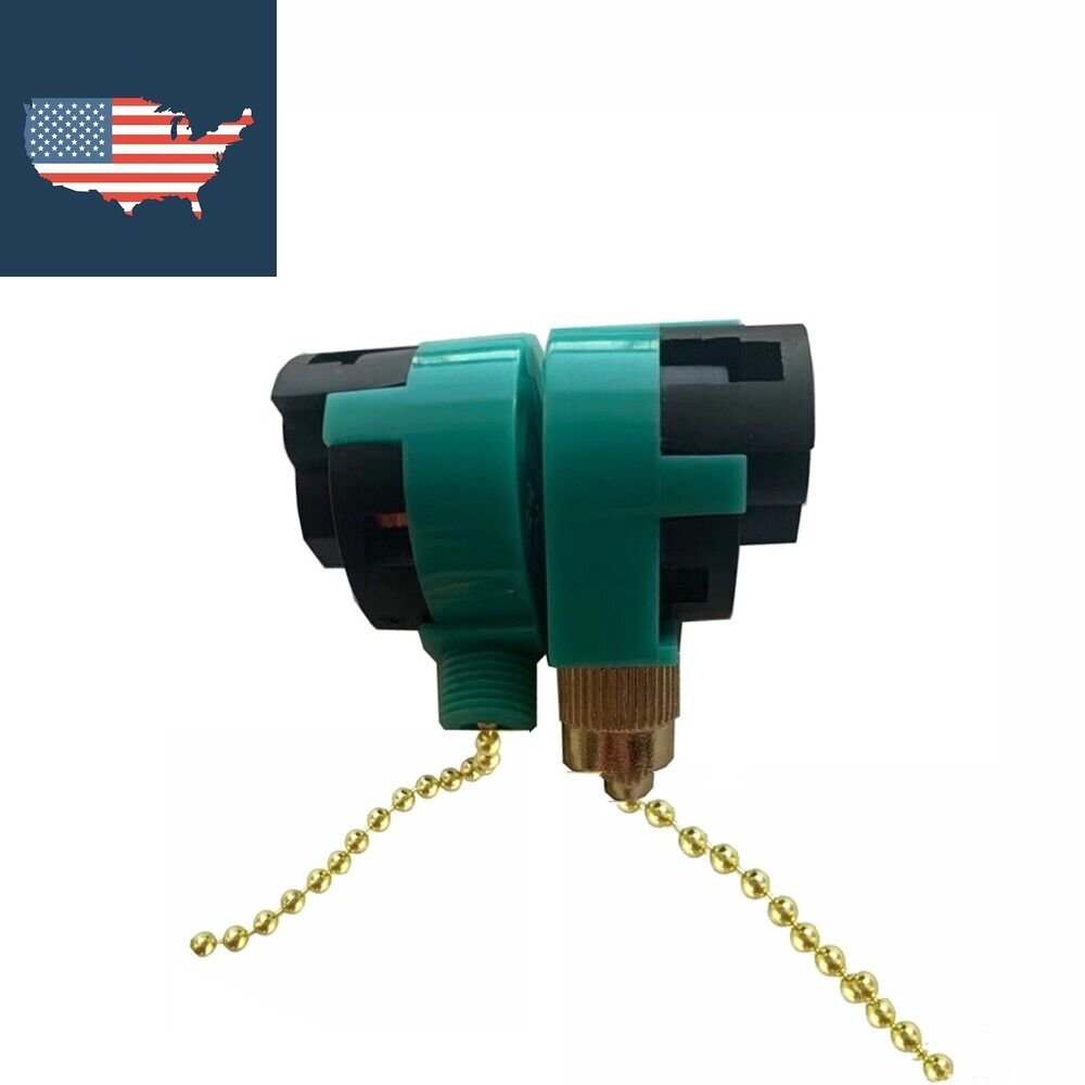 Zing Ear ZE-268S6 & ZE-208S6 Switch 4 Wire 3 Speed Pull Chain Control 125V/6A US