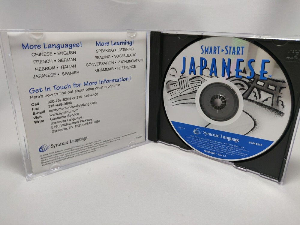 Syracuse Language Smart Start Japanese Language Software CD-ROM LN