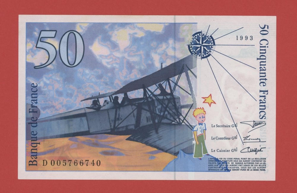 FRANCE 50 FRANCS 1993 PICK # 157b UNC.