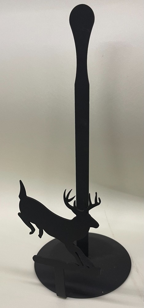 Deer paper towel holder, free standing,  14"H, US made