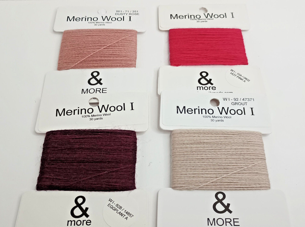 Merino Wool Needlepoint &More Multiple Colors 30 Yards