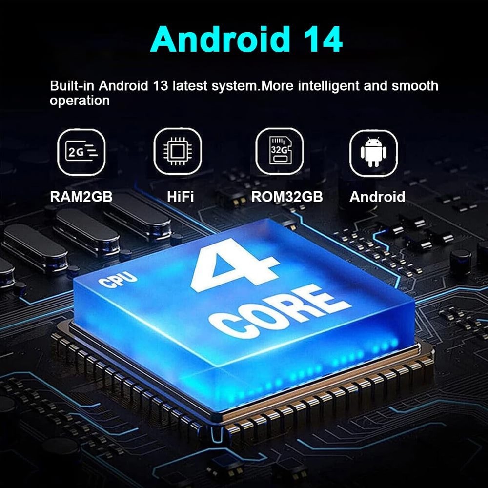 Corolla 2009-2013 7" Android14 Stereo Wireless Carplay GPS Bluetooth Camera