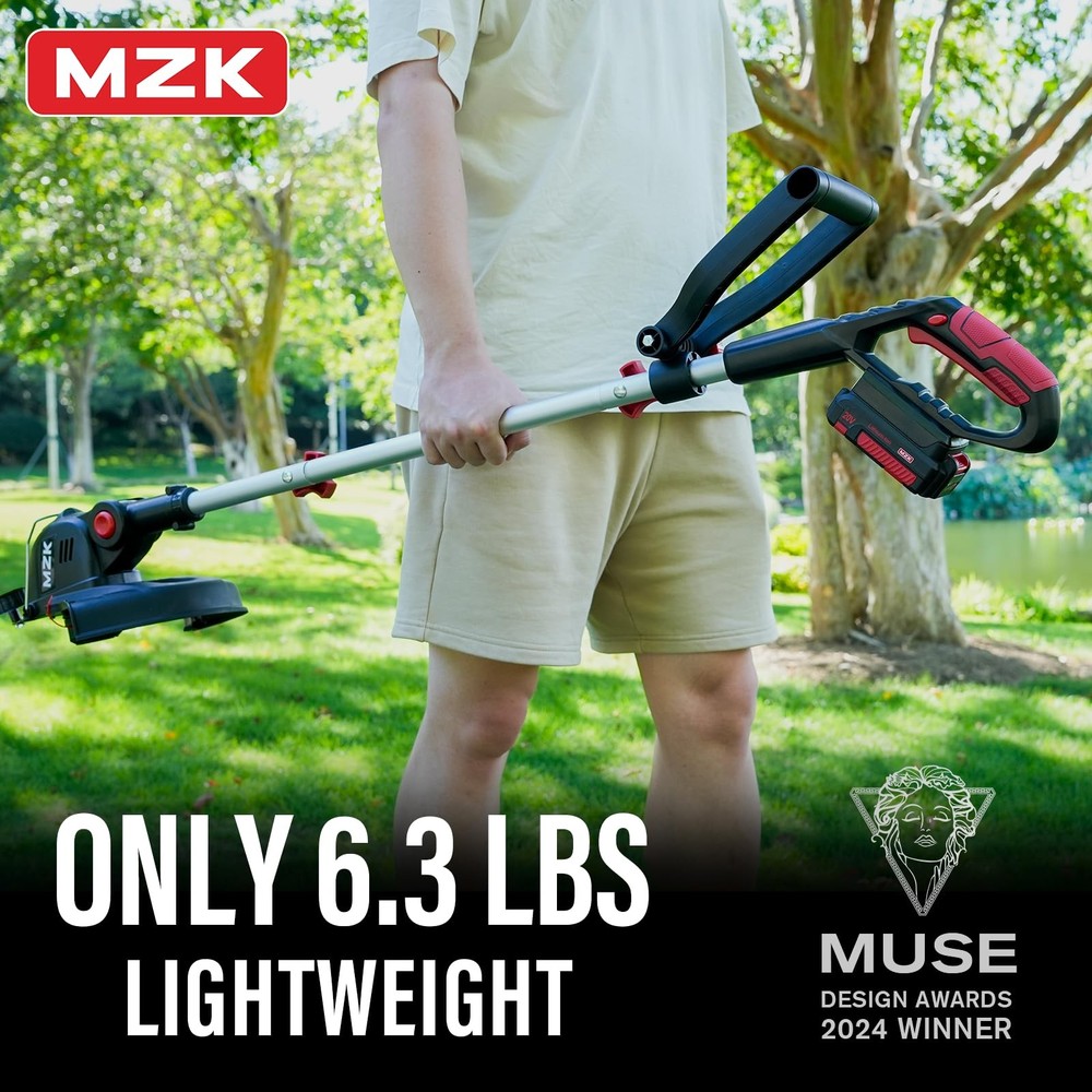 20V 12'' Cordless String Trimmer, Grass Trimmer&Edger with 8 Replacement Spoo...