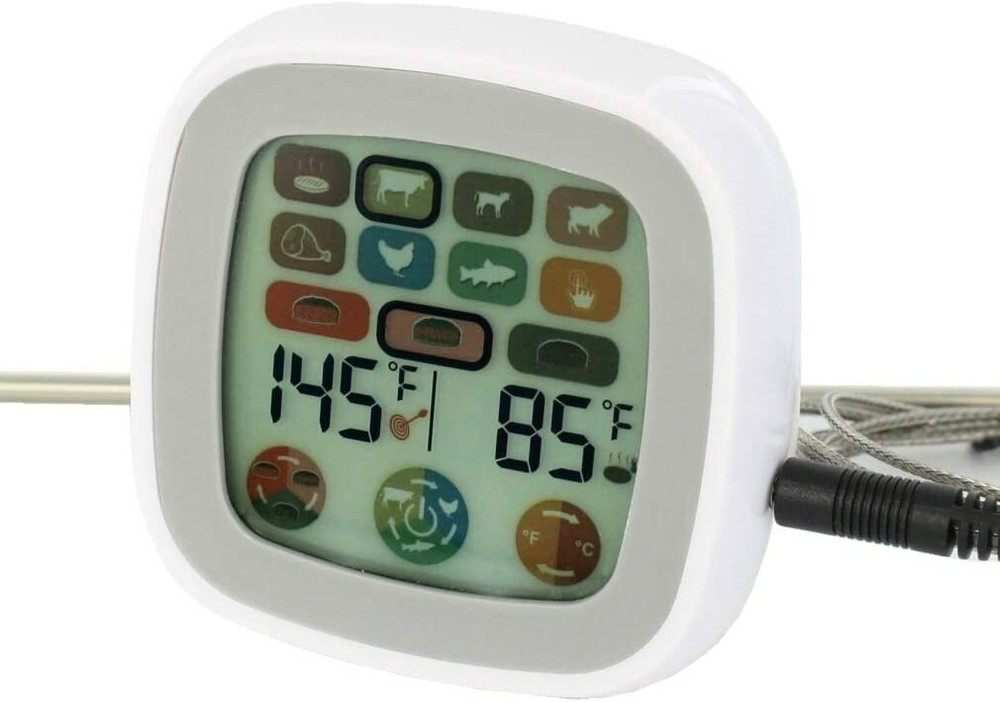 Digital Meat Cooking Thermometer Touchscreen 7 Preset Modes Temperature Gauge