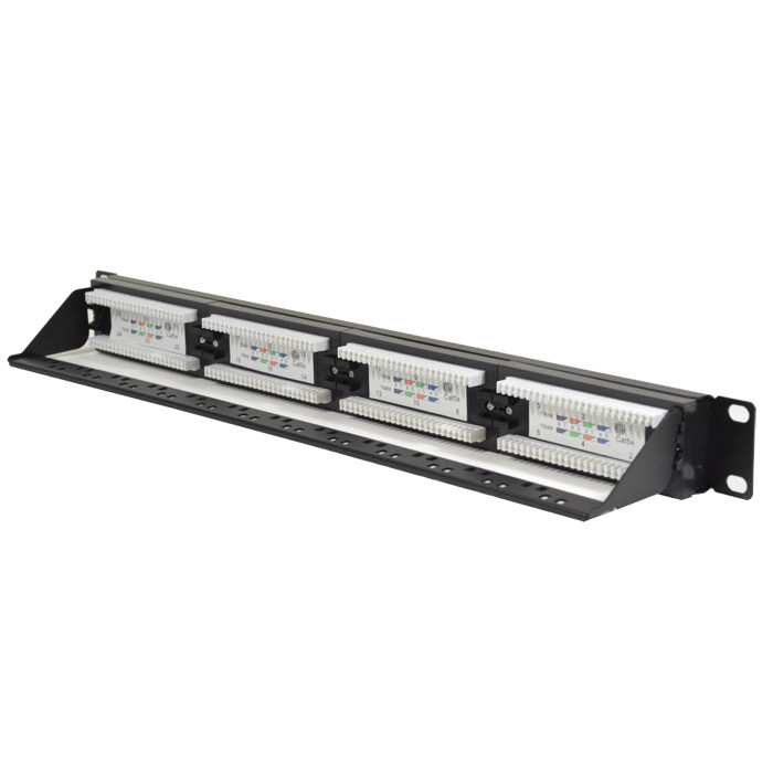 Cat5e UTP 24 Port Network LAN Patch Panel 1U 110 with cable management